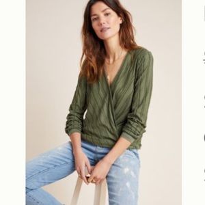 Maeve Audre Olive Textured Top